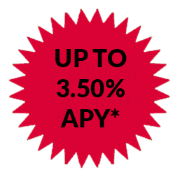  star with rate of up to 3.50% APY* displayed